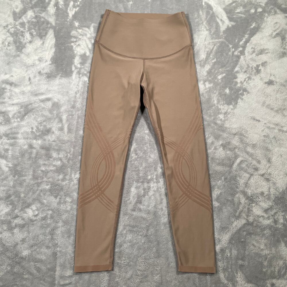 Fanka Leggings XS Tan Body Sculpt 7/8 Compression Smoothing Running Workout